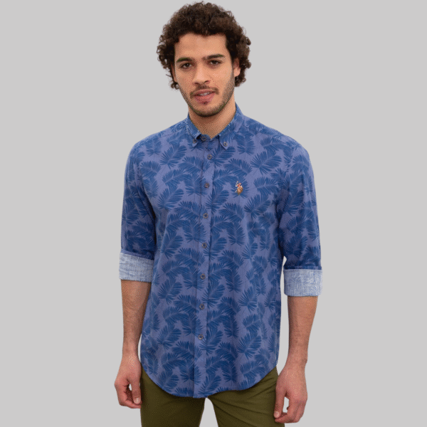 Men's Navy Blue Shirt Long Sleeve