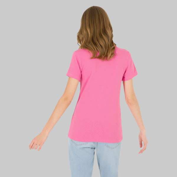 Women's Pink Polo Neck T-Shirt