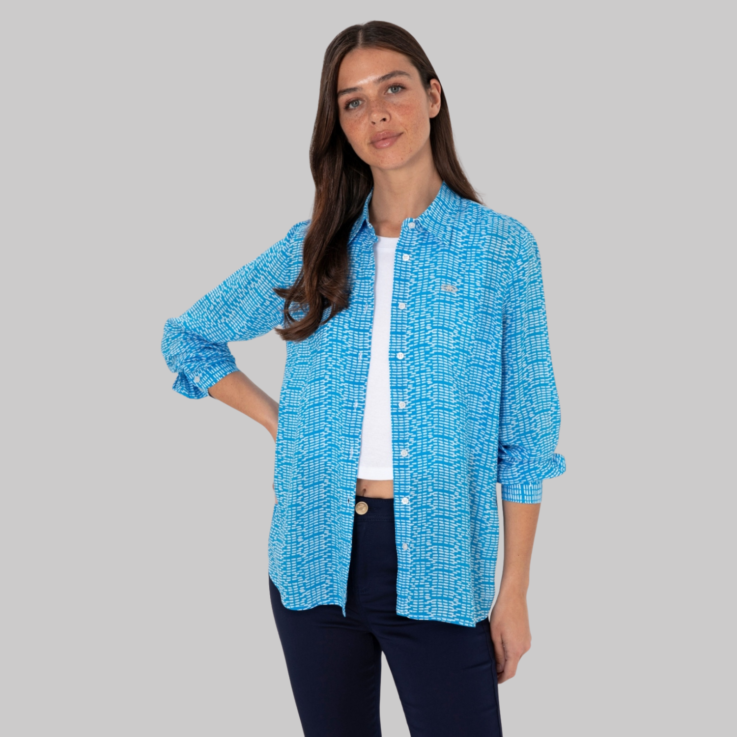 Women's Cobalt Blue Long Sleeve Shirt