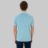 Men's Slim Fit Polo Collar Light Blue Washed Basic T-Shirt