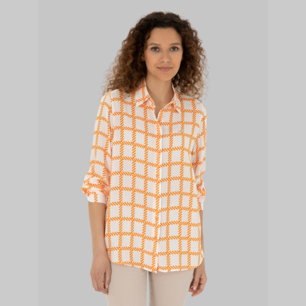 Women's Orange Long Sleeve Shirt
