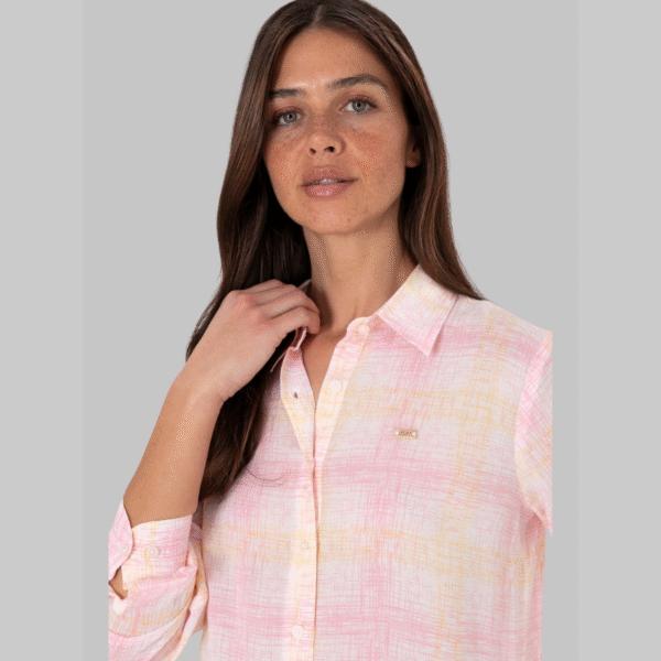 Women's Pink Long Sleeve Shirt
