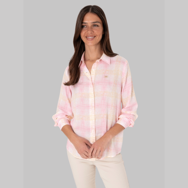 Women's Pink Long Sleeve Shirt
