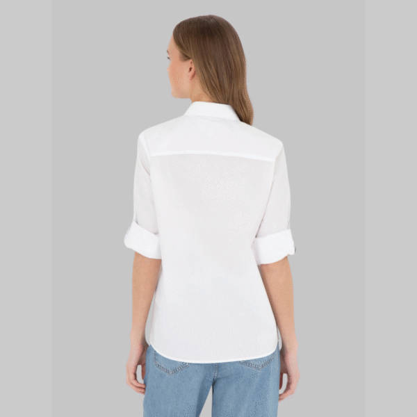 Women's White Long Sleeve Shirt