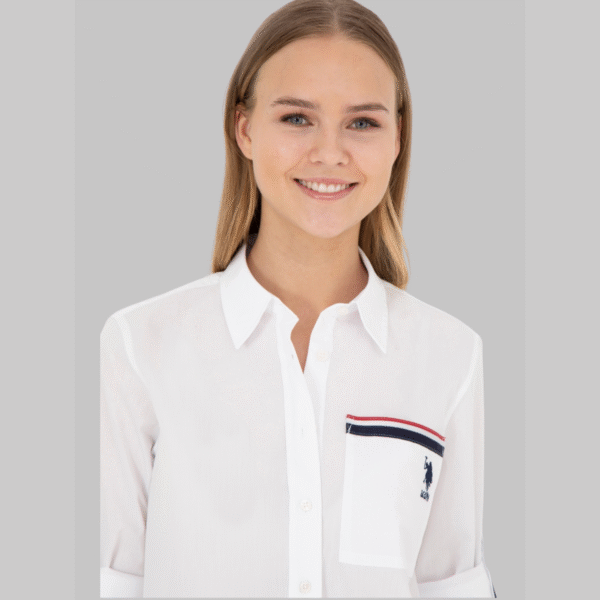 Women's White Long Sleeve Shirt
