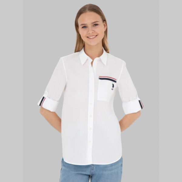 Women's White Long Sleeve Shirt