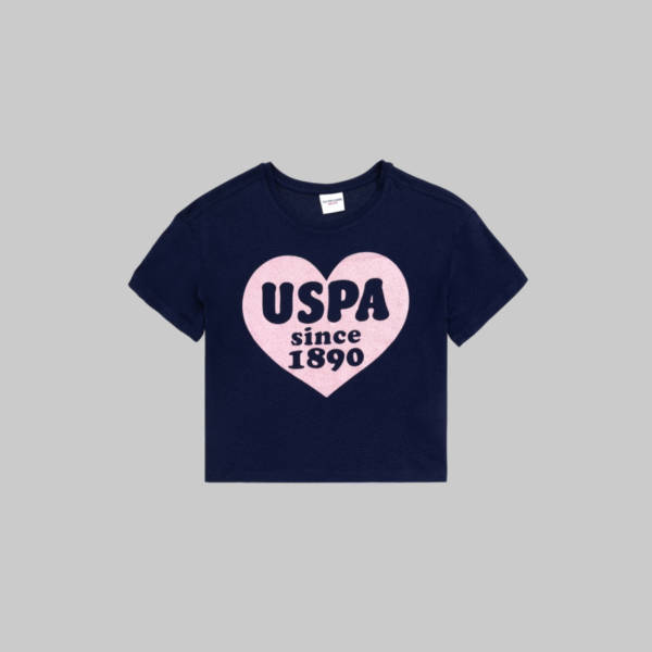 Girl Navy Blue Crew Neck T-Shirt