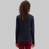 Women's Navy Blue Basic Polo Neck Sweatshirt