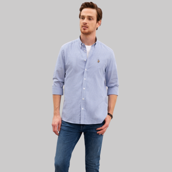 Men's Blue Shirt Long Sleeve