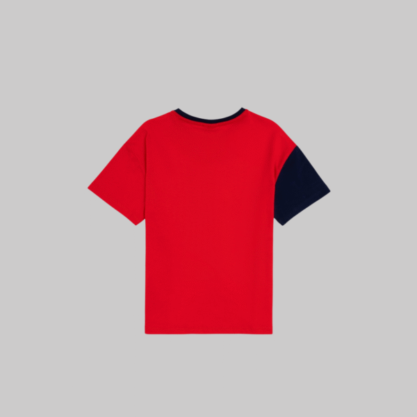 Boy's Red Oversize Crew Neck T-Shirt