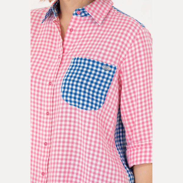 Women's Pink Long Sleeve Tunic Shirt