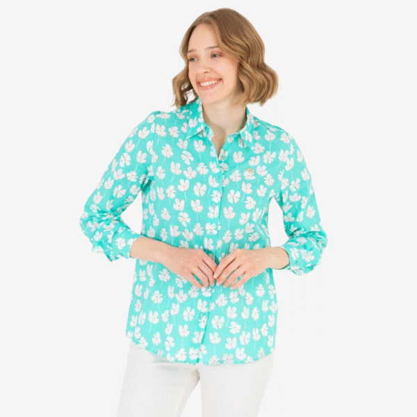 Women's uspa Mint Long Sleeve Shirt