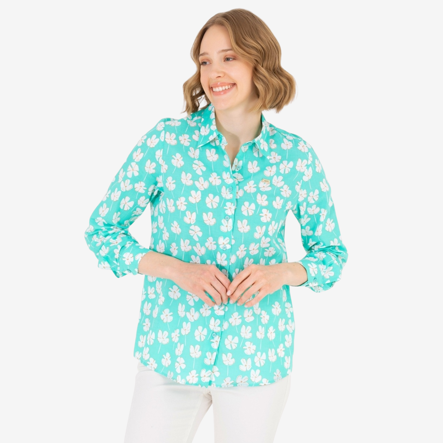 Women's uspa Mint Long Sleeve Shirt