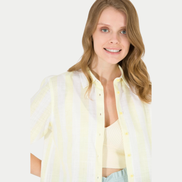 Women's Light Yellow Long Sleeve Shirt