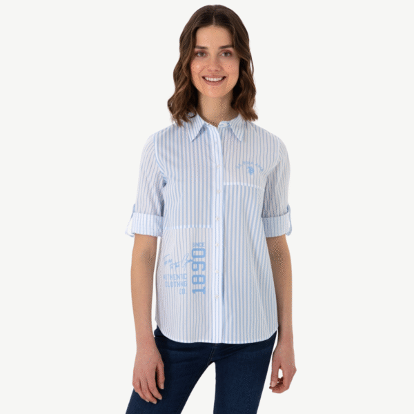 women's long sleeve striped shirt