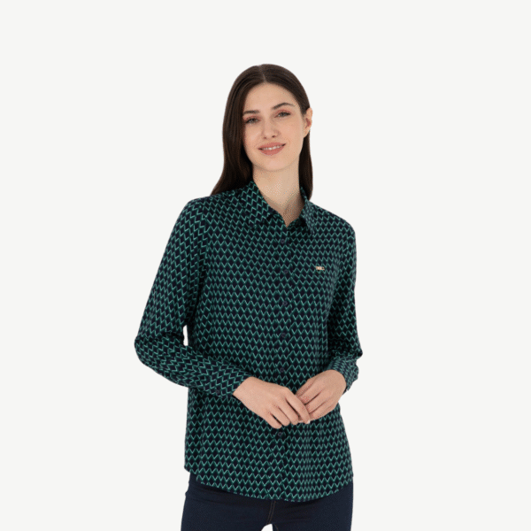 Women's Indigo Long Sleeve Shirt