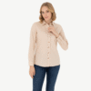 Women's Camel Long Sleeve Basic Shirt