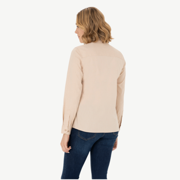 Women's Camel Long Sleeve Basic Shirt