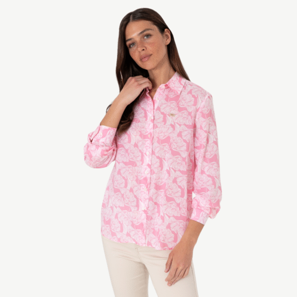 Women's Pink Long Sleeve Shirt