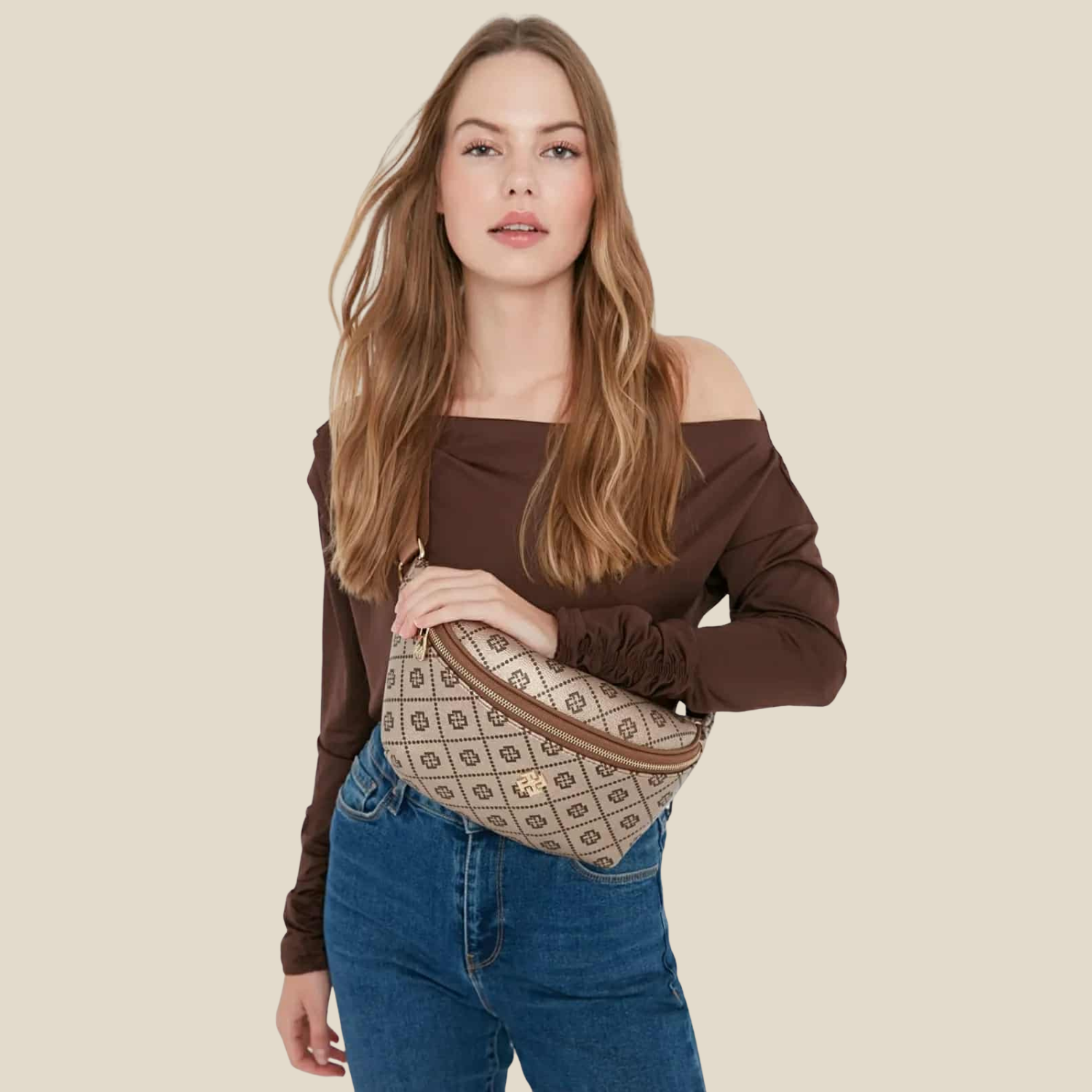 Fossil Gold Waist Bag