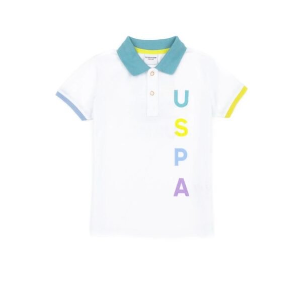 U.S.Polo Boys polo collar white T-shirt