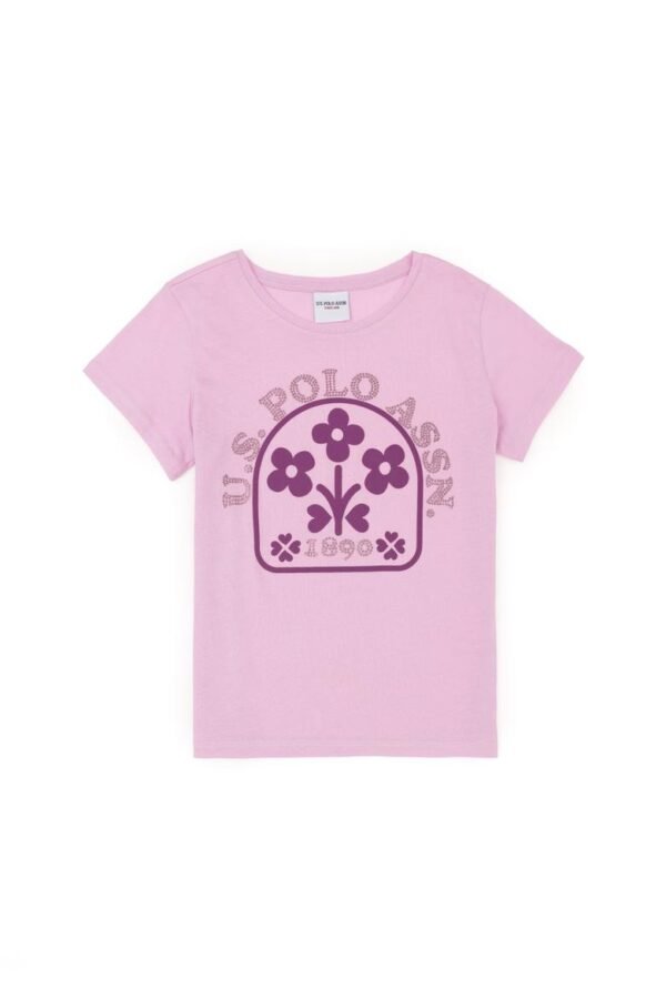 img_2073-2 Girl's Pink Crew Neck T-Shirt