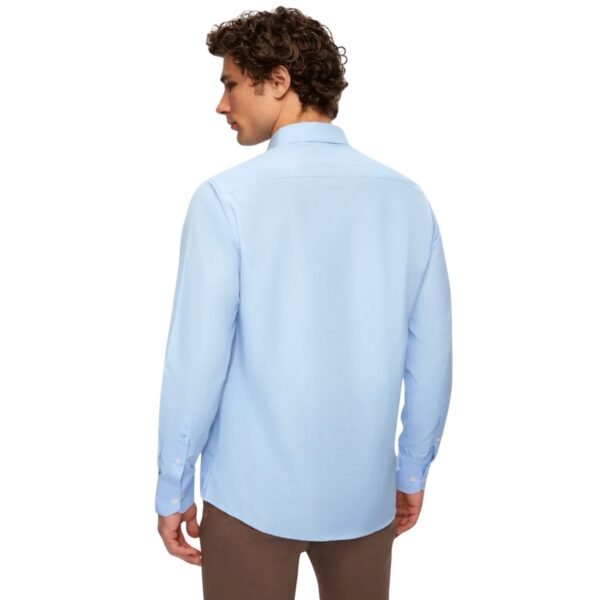 Slim Fit Blue Classic Tie Collar Long Sleeve