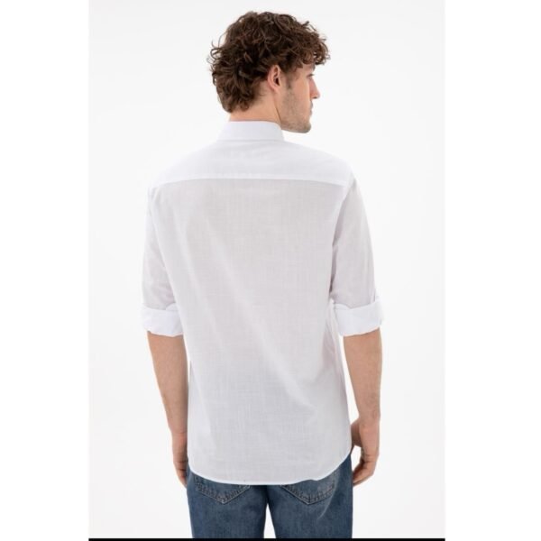 Men's White Long Sleeve Basic Shirt