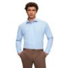 Slim Fit Blue Classic Tie Collar Long Sleeve