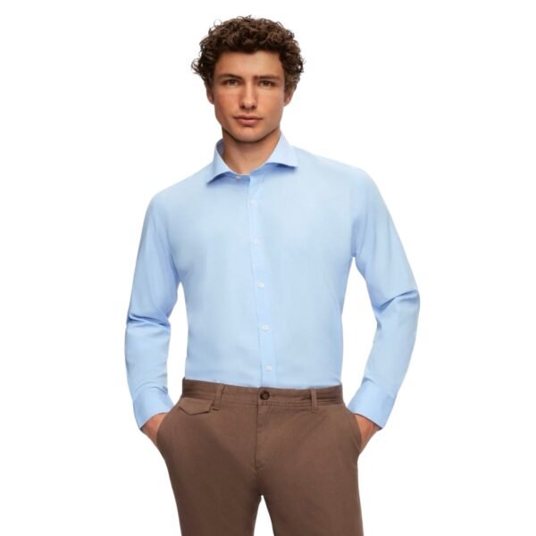 untitled-design-3-2 Slim Fit Blue Classic Tie Collar Long Sleeve