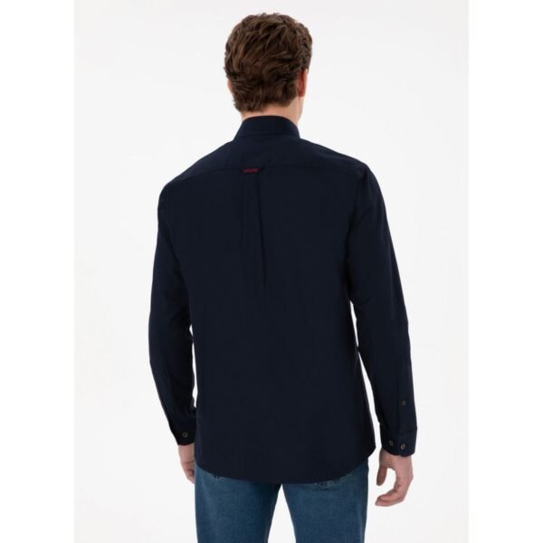Men’s Navy Blue Long Sleeve Basic shirt