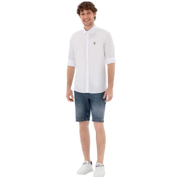 Men's White Long Sleeve Basic Shirt