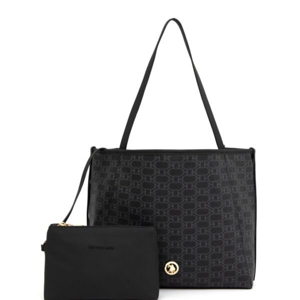 U.S. Polo Assn. Black Tote Bag with Pouch