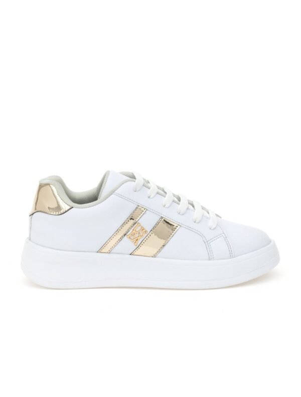 U.S. Polo Assn. White & Gold Sneakers