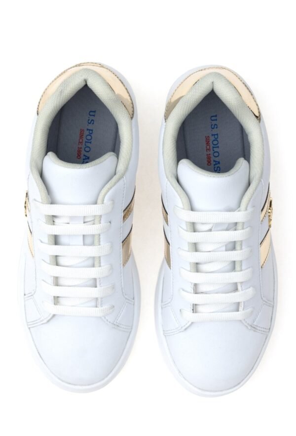 U.S. Polo Assn. White & Gold Sneakers