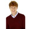 US Polo Assn. burgundy men's ribbed sweater