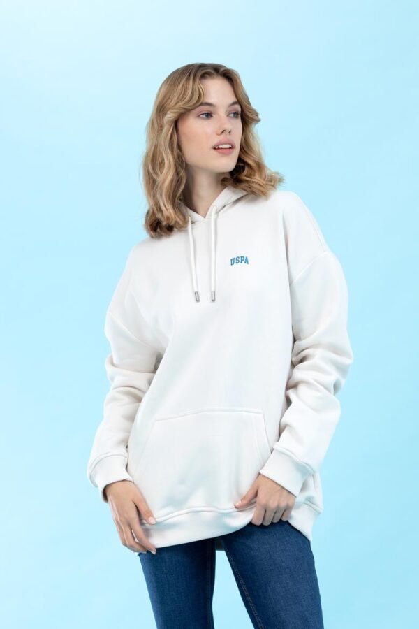Stone Hooded Oversize Basic Sweatshirt