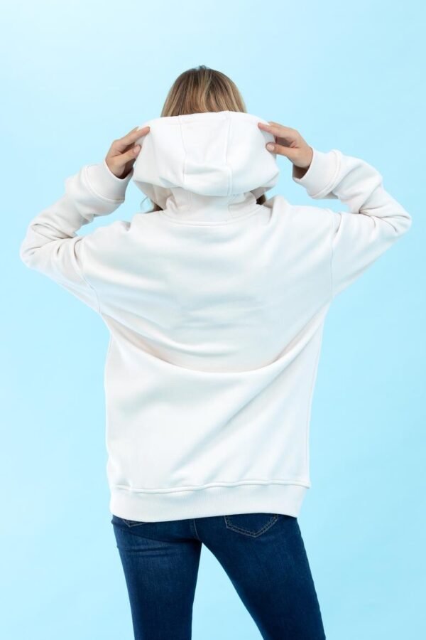 Stone Hooded Oversize Basic Sweatshirt