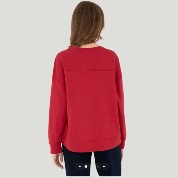 Woman’s Red Basic Crew Neak Sweatshirt