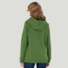 Women's Green Hooded Basic Sweatshirt