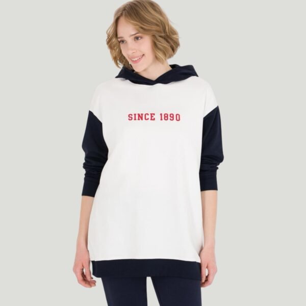 Women's Ecru Hooded Sweatshirt