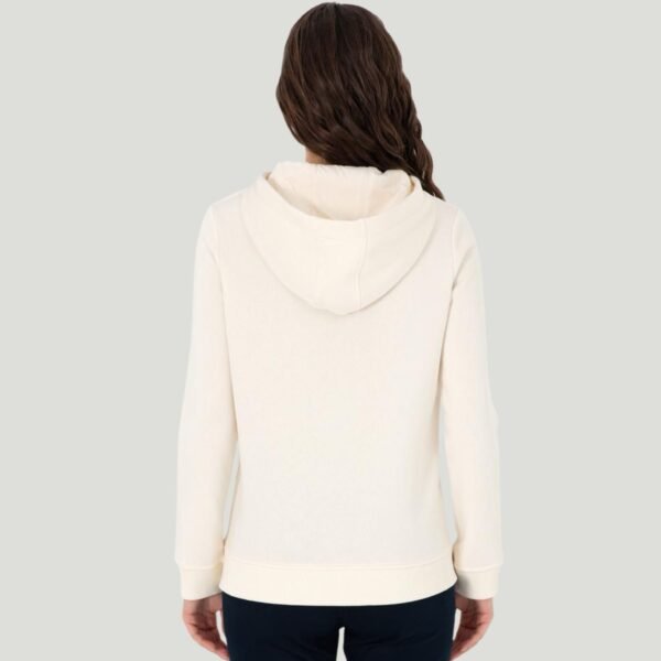 Women's Cream Basic Hooded Sweatshirt