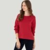 Woman’s Red Basic Crew Neak Sweatshirt