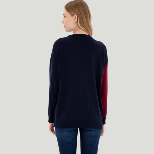 Women's Navy Blue Crew Neck Pullover