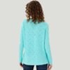 Women's Water Green V Neck Pullover