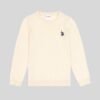 Children Cream Crew Neck Basic