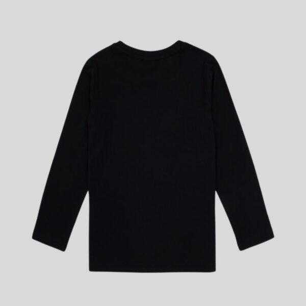 Girls' Black Crew Neck Basic