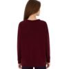 Women's Burgundy Crew Neck Pullover
