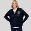 Women's Navy V-Neck Pullover