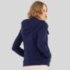 Women's Navy Hooded Zip-Up Basic Sweatshirt